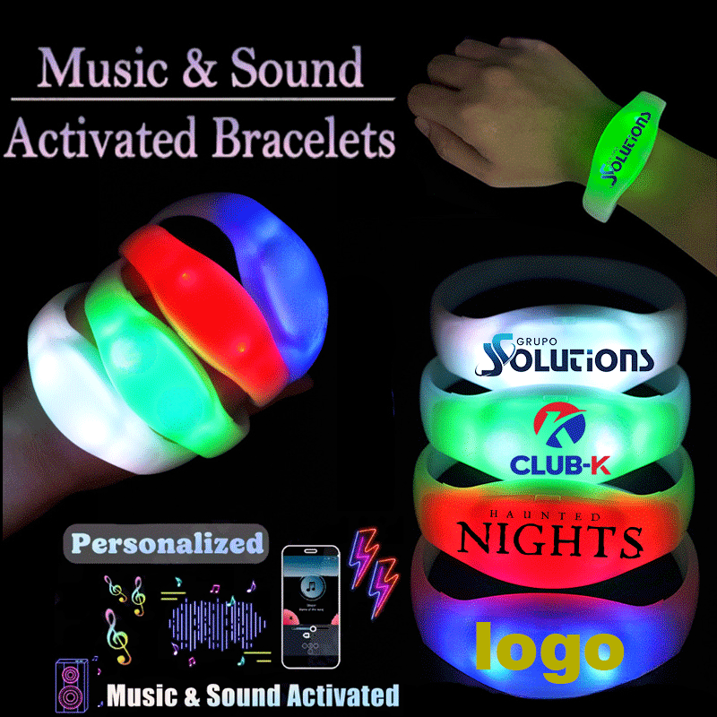 Decor Lighting Hours - Customizable music-activated light-up bracelets LED bracelets
