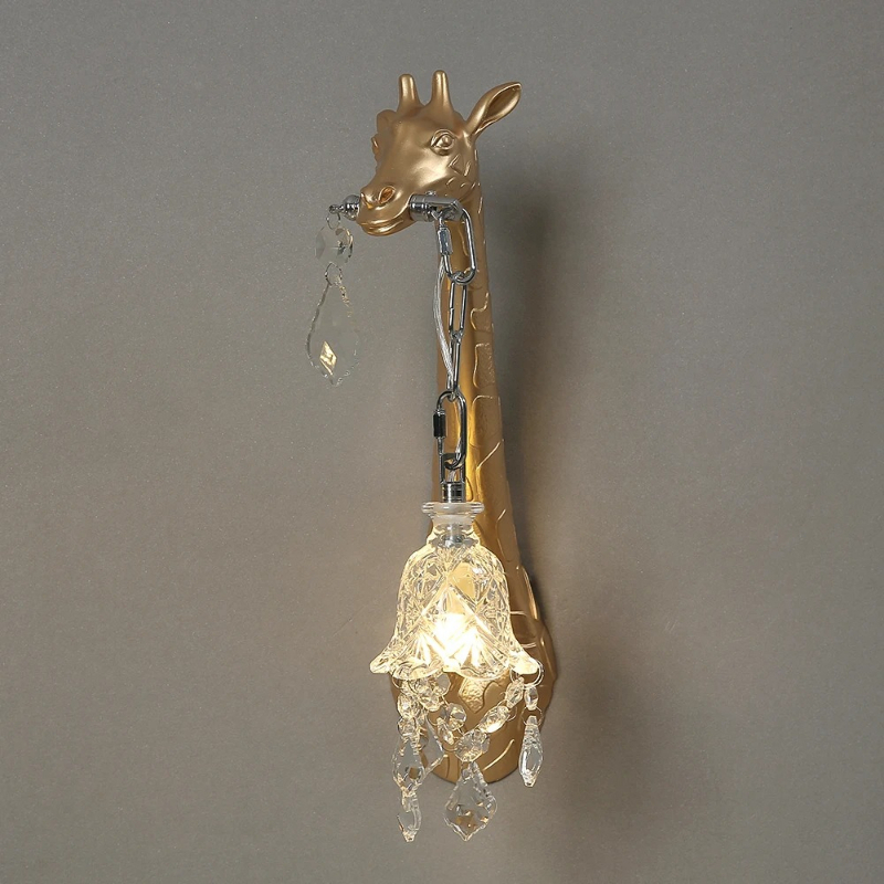 Decor Lighting Sales - Resin Giraffe Led Wall Lamp for