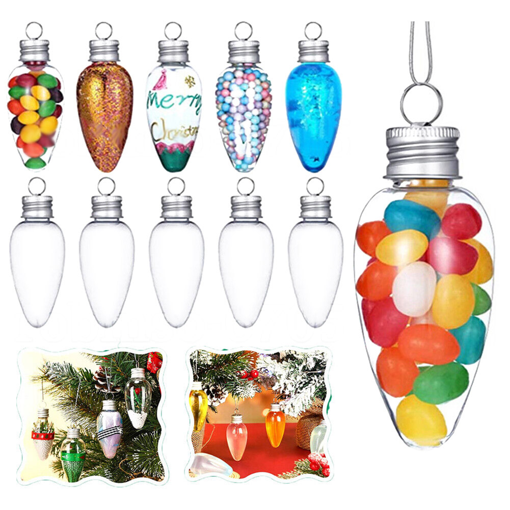 Pendant Lighting Christmas Decor - 5/10/50pcs Christmas Tree Hanging Ornament Fillable