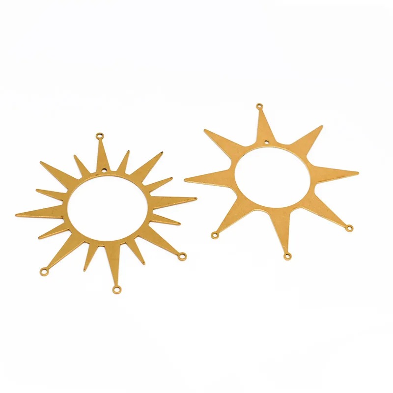 Pendant Lighting Christmas Decor - Brass Unplated Sun Pendant DIY Crystal