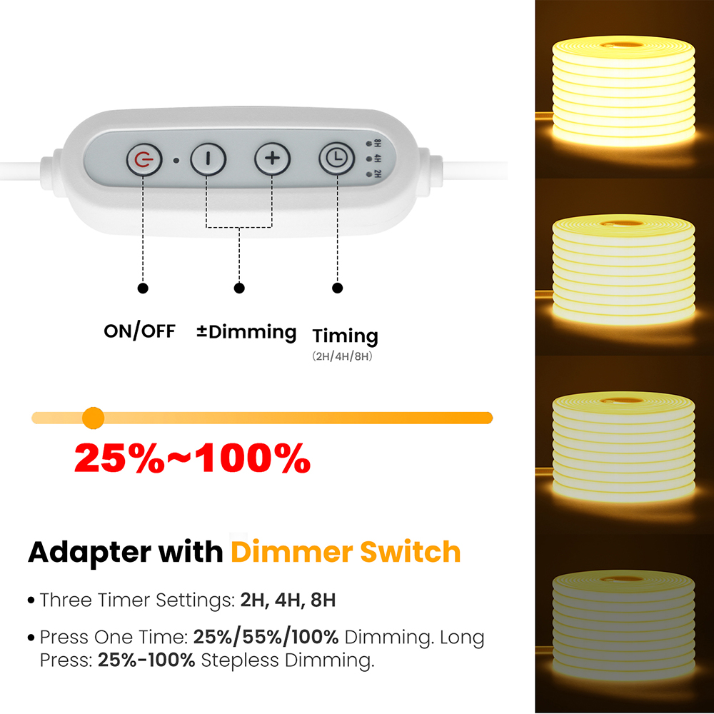10 Colors Dimmable 220V COB LE - đánh giá và giá Decor Lighting Hours