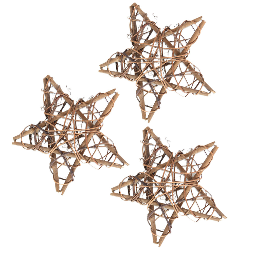 3Pcs Five-Pointed Star Rattan  - đánh giá và giá Pendant Lighting Christmas Decor