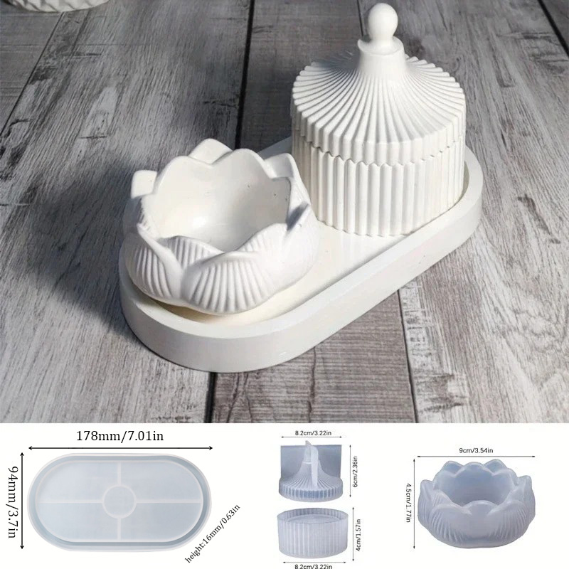 DIY Lotus Candle Holder 3 Piec - đánh giá và giá Candle Holder Set
