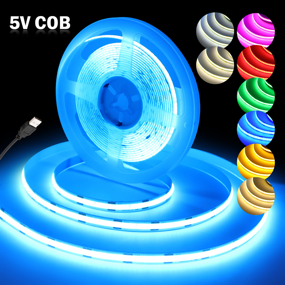 DC 5V COB LED Strip Light 320L - đánh giá và giá Decor Lighting Hours