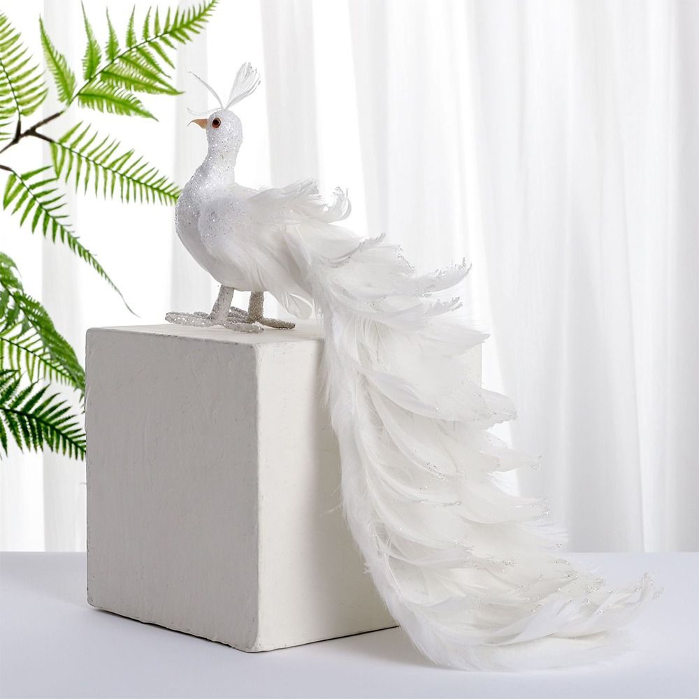 Simulation White Peacock Beaut - đánh giá và giá Pendant Lighting Christmas Decor