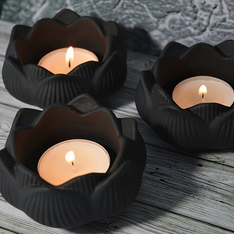 1pc DIY Lotus Flower Silicone  - đánh giá và giá Candle Holder Set