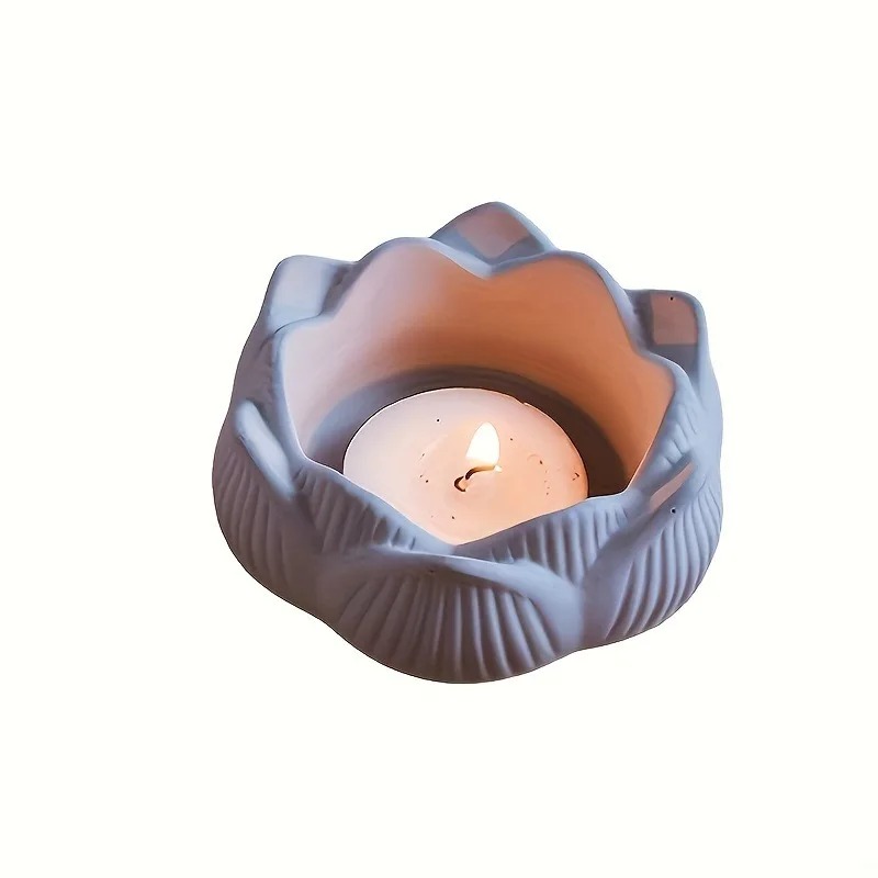 1pc DIY Lotus Flower Silicone  - đánh giá và giá Candle Holder Set