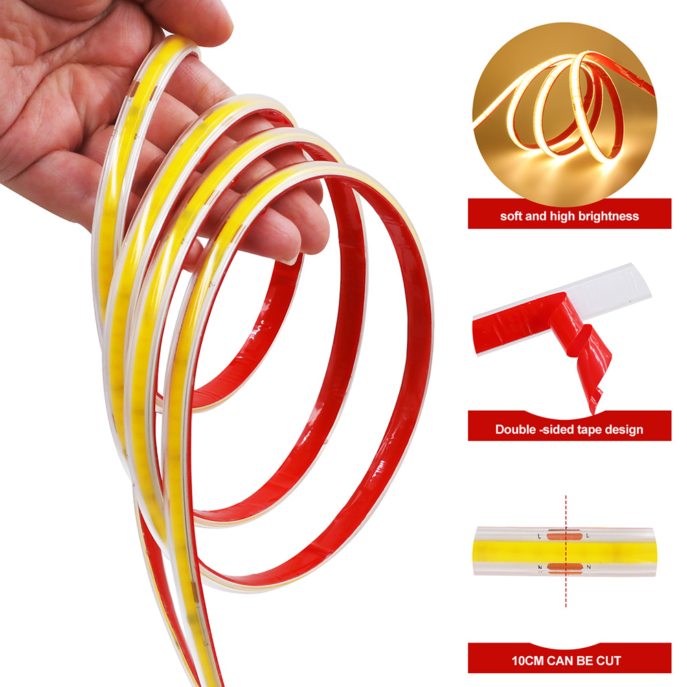 LED COB Strip Lights with Adhe - đánh giá và giá Decor Lighting Hours