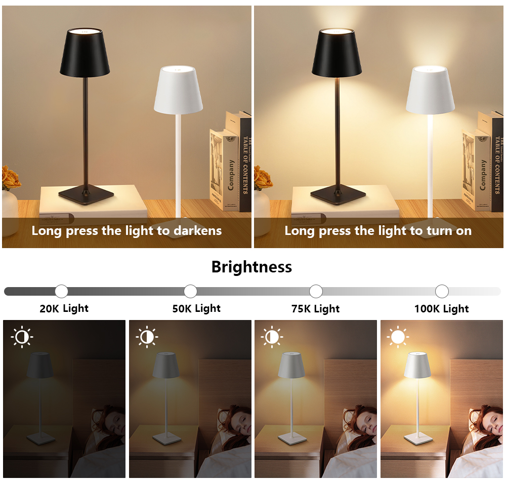 LED Rechargeable Desk Light Wi - đánh giá và giá Decor Lighting Table Lamps